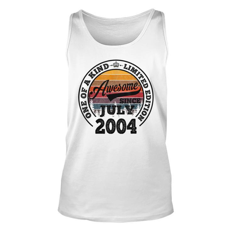 Awesome Since July 2004 18Th Birthday Gift 18 Years Old  Men Women Tank Top Graphic Print Unisex