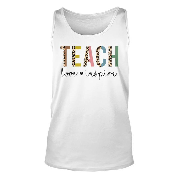 Back To School Teach Love Inspire Teachers & Students  Unisex Tank Top
