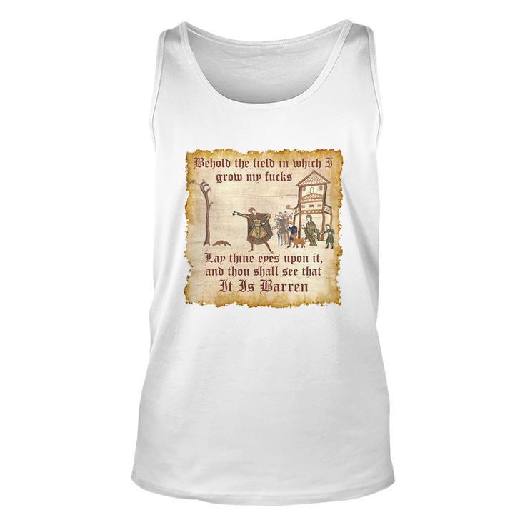 Behold The Field Medieval Dank Meme Unisex Tank Top