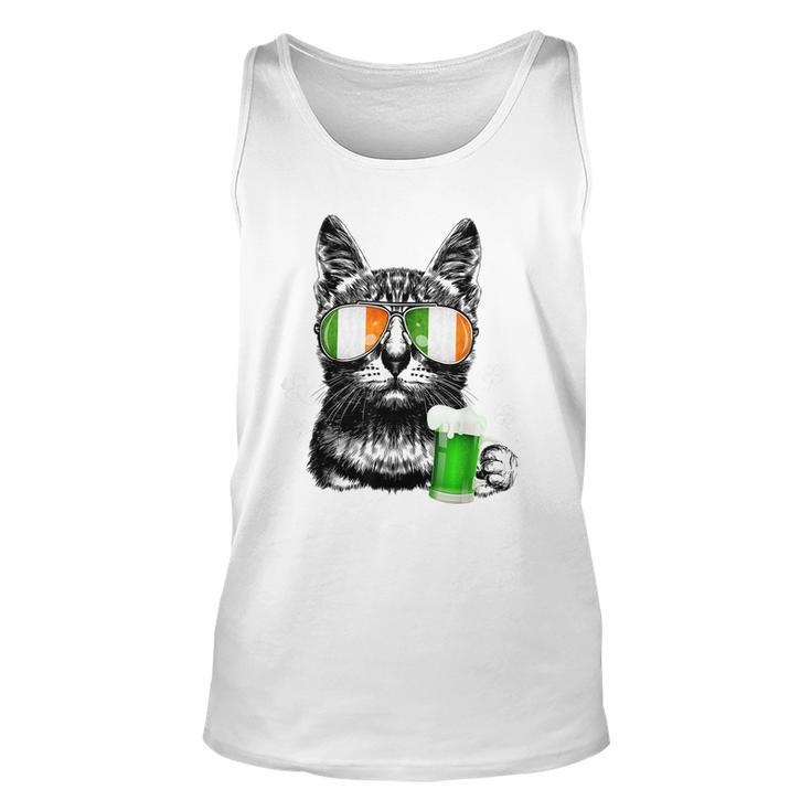 Black Cat St Patricks Day Tshirt Kitty Kitten Lover Drinking Men Women Tank Top Graphic Print Unisex