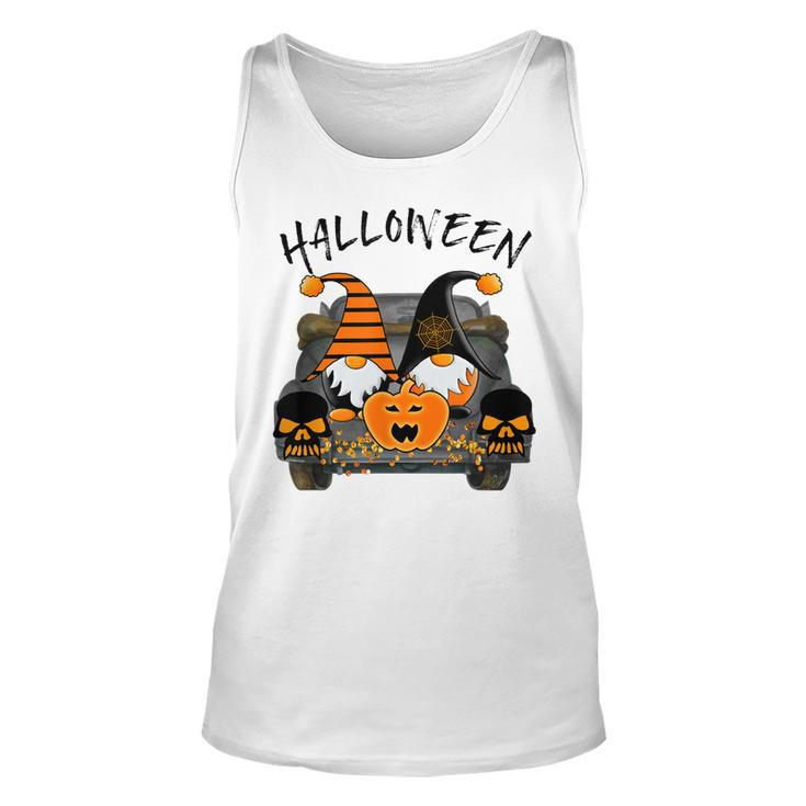 Boo Pumpkin Witch Gnomes In Halloween Truck Funny Holiday  V2 Unisex Tank Top