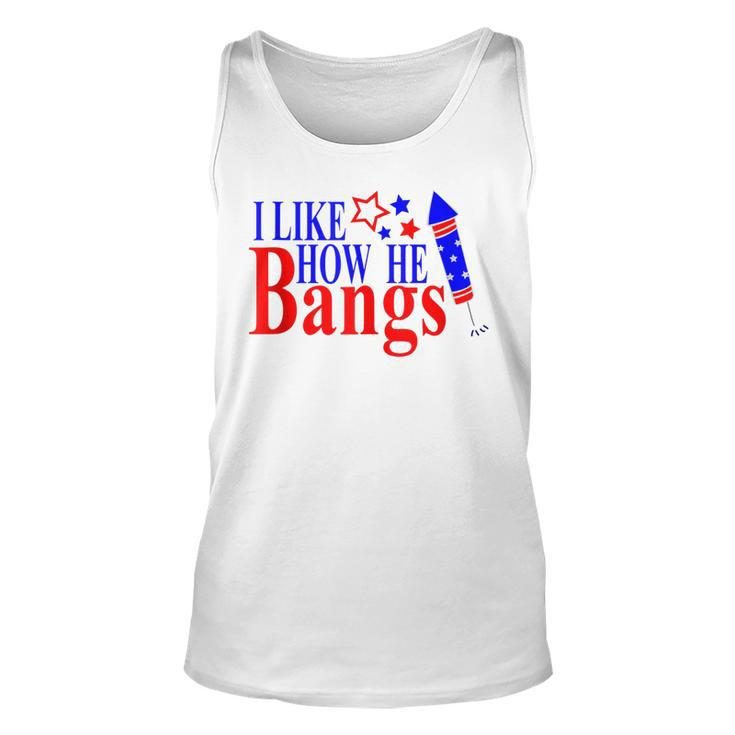 Couples 4Th Of July  For Her I Like How He Bangs  Unisex Tank Top
