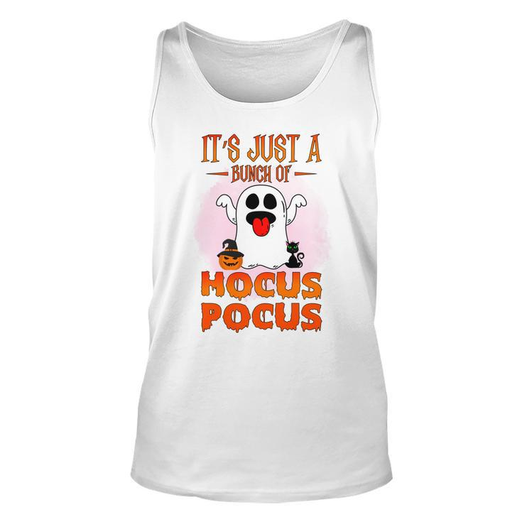 Cute Ghost Boo Its Just A Bunch Of Hocus Pocus Halloween Unisex Tank Top