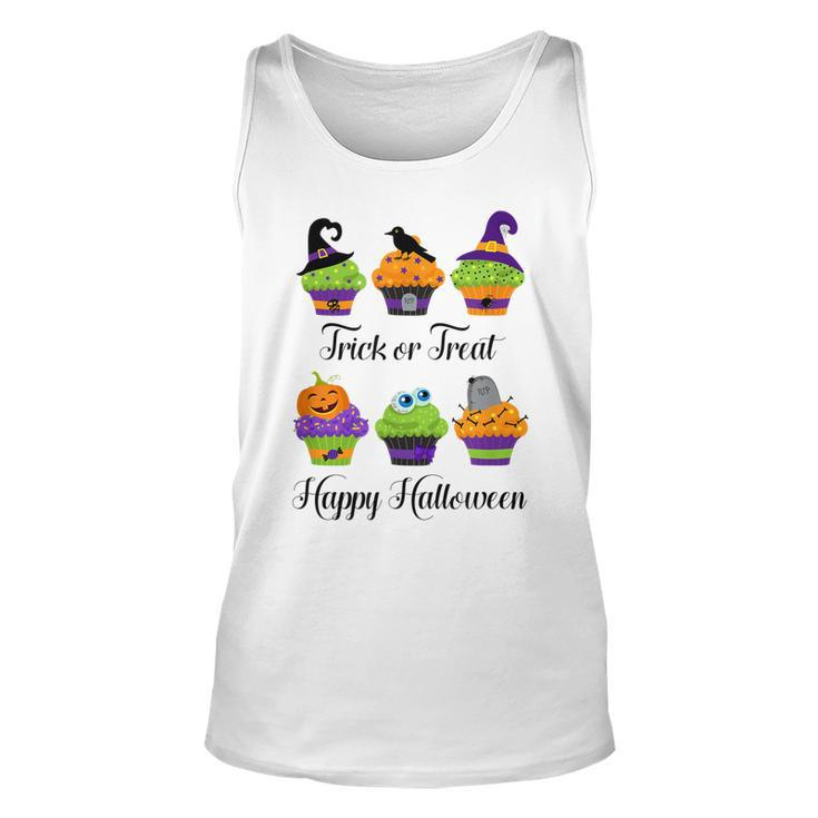 Cute Trick Or Treat Happy Halloween Cupcake Assortment Gift  Unisex Tank Top