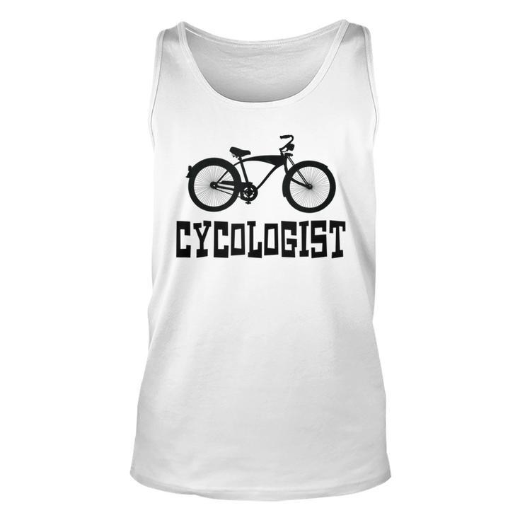 Cycology Beach Cruiser Cycologist Funny Psychology Cyclist  Unisex Tank Top