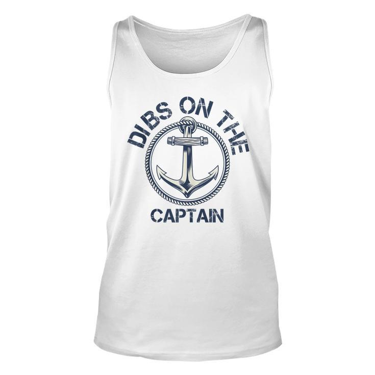 Dibs On The Captain Anchor Funny Captain Wife  Unisex Tank Top