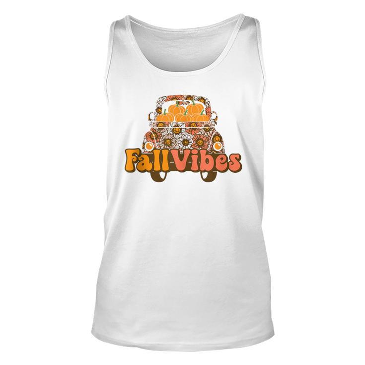 Fall Vibes Truck Thankful Truck Driver For Father Day  Unisex Tank Top