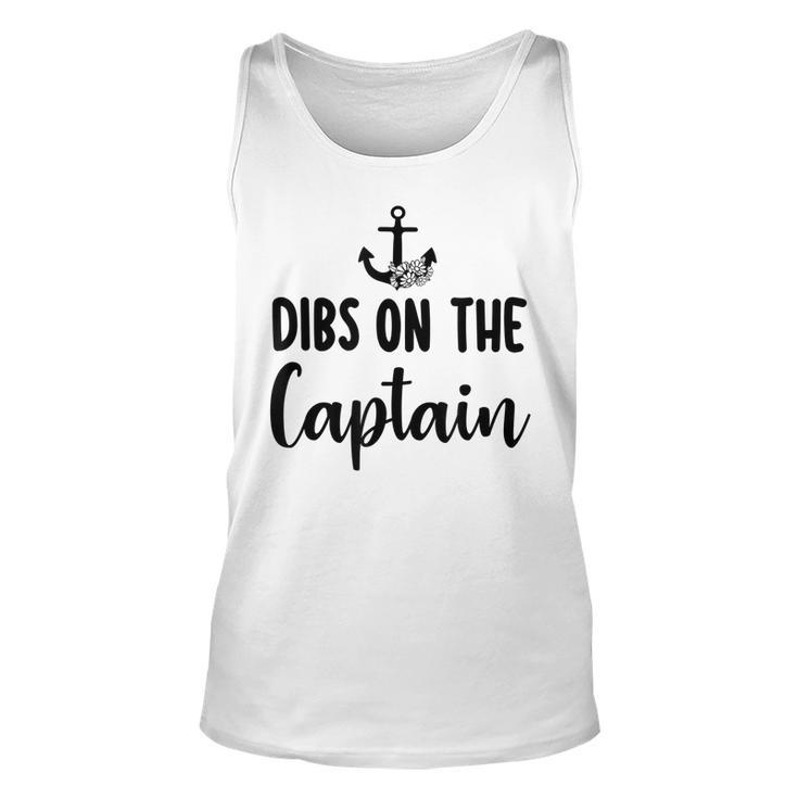 Funny Captain Wife Dibs On The Captain Quote Anchor Sailing  Unisex Tank Top