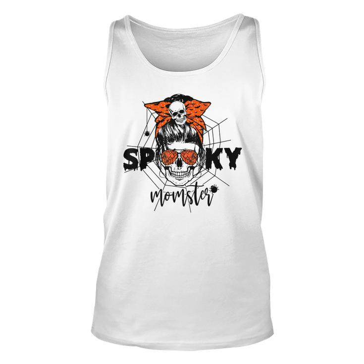 Funny Halloween Spooky Momster Skull Mama Costume For Mom  Unisex Tank Top