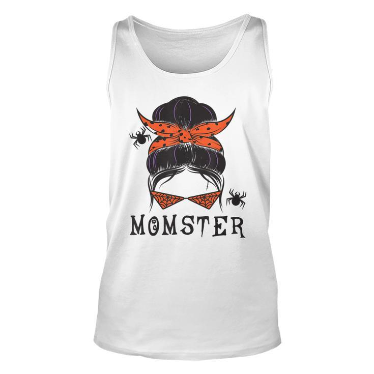 Funny Momster Halloween Witch Spider Cute Momster Glass   Unisex Tank Top
