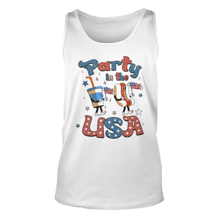 Funny Party In The Usa 4Th Of July Hot Dog Patriotic Kid  V2 Unisex Tank Top