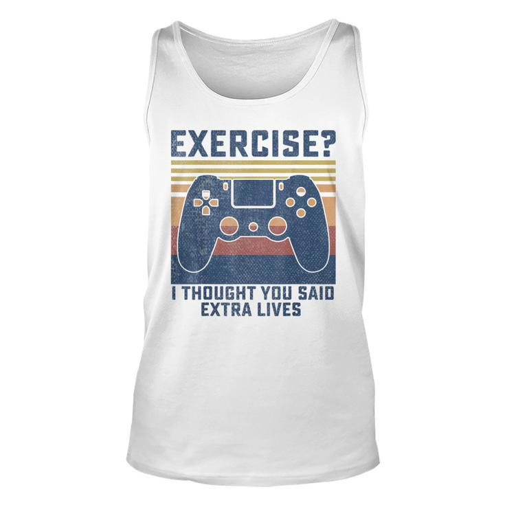 Gamer Merch Boys Funny Video Game Controller Extra Lives  Unisex Tank Top