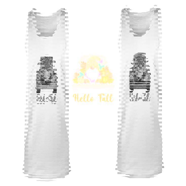 Gnomes Hello Fall Season Sweater Weather Men Women Tank Top Graphic Print Unisex