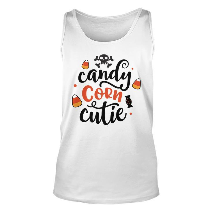 Halloween Candy Corn Cutie Black And Orange Design Men Women Tank Top Graphic Print Unisex