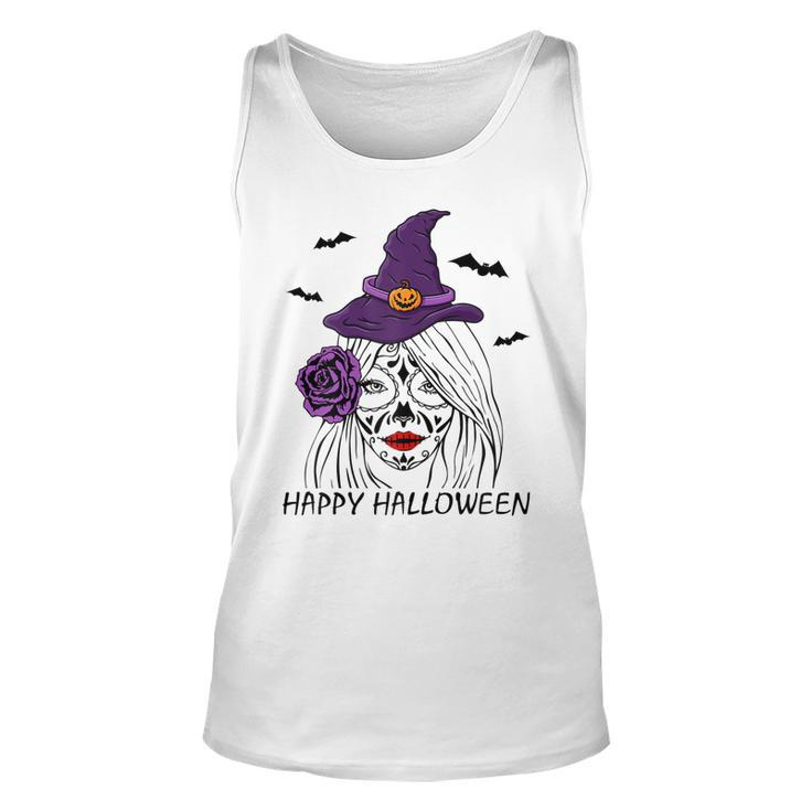 Happy Halloween Catrina Costume For Moms Witch Halloween  Unisex Tank Top
