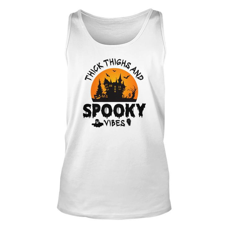 House Night Thick Thights And Spooky Vibes Halloween Unisex Tank Top