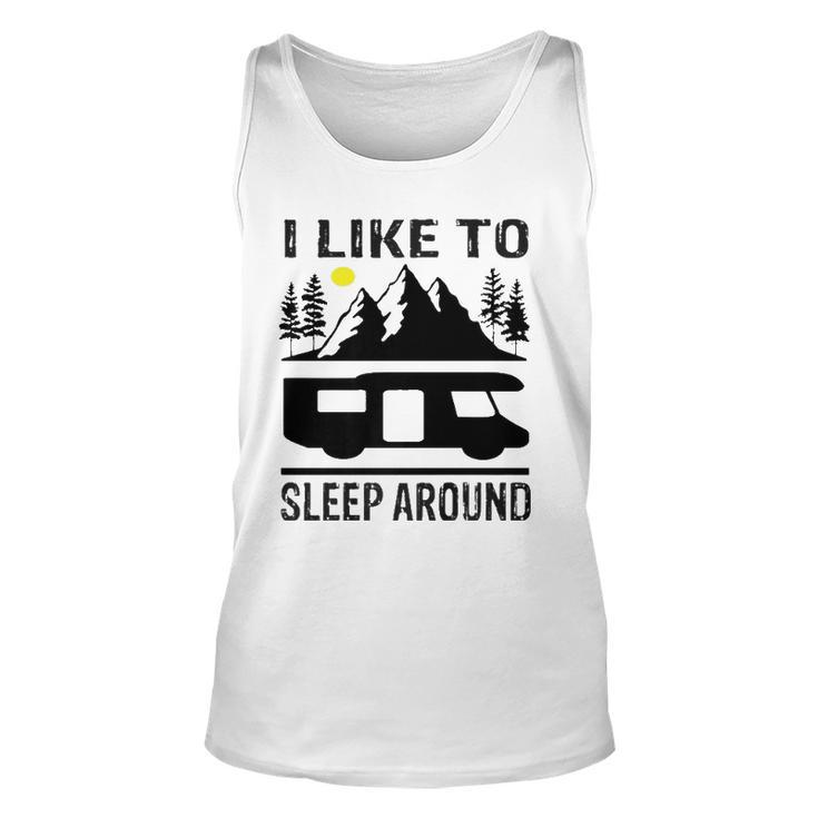 I Like To Sleep Around Camper   Unisex Tank Top