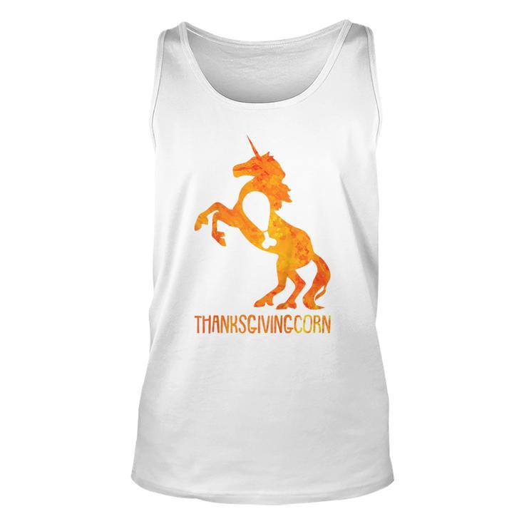 Kids Unicorn Thanksgiving Day Funny Turkey Leg Fall Autumn  Unisex Tank Top