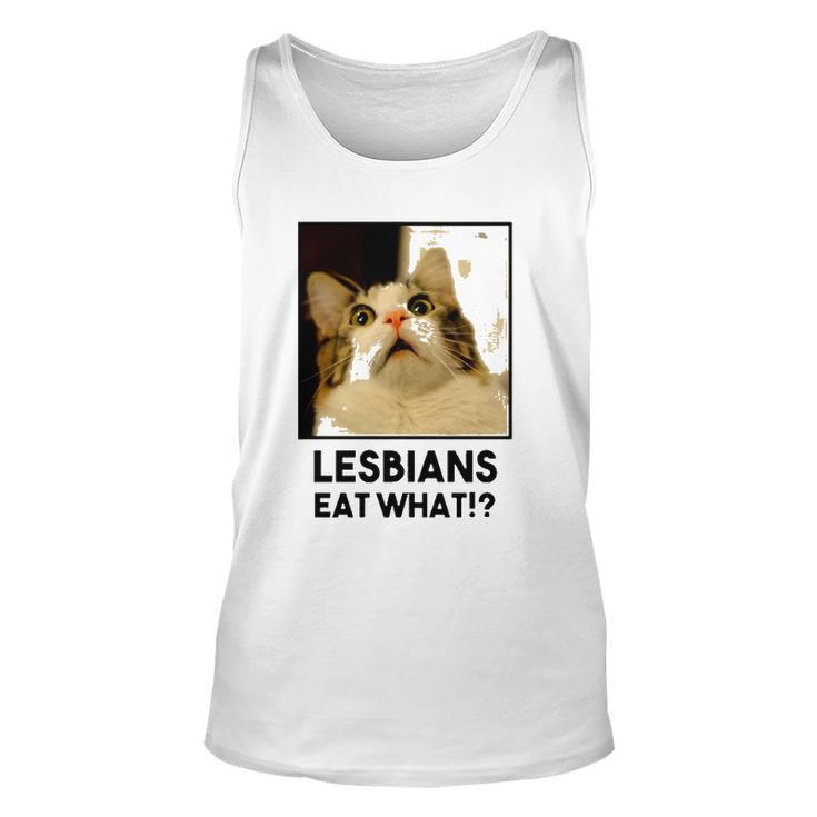 Lesbian Eat What Funny Cat Unisex Tank Top