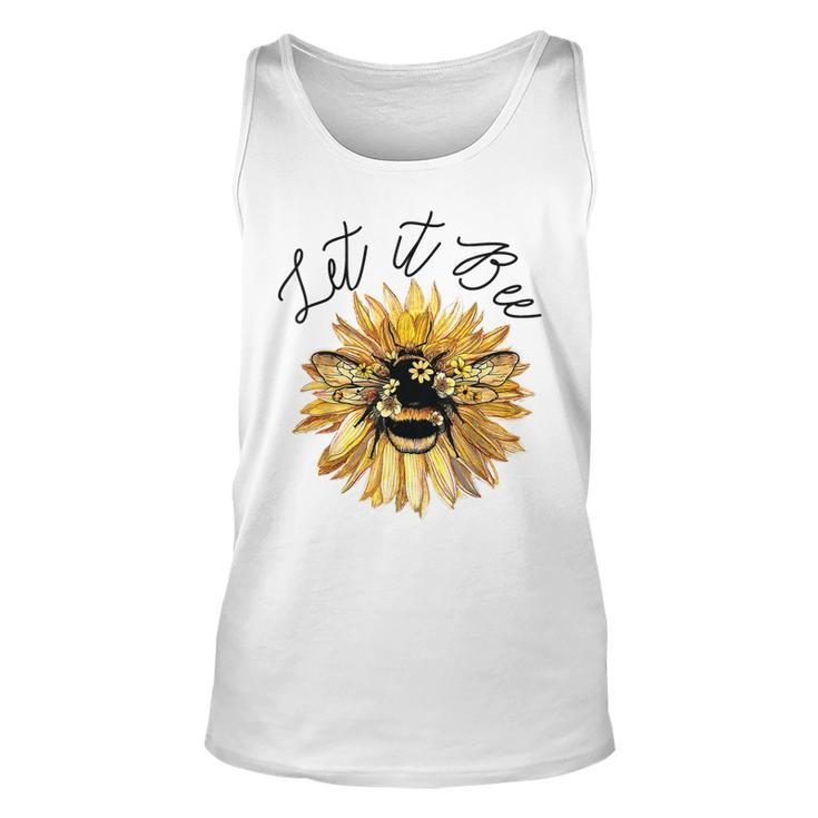 Let It Be  Bee Sunflower  For Women Summer Tops  Unisex Tank Top