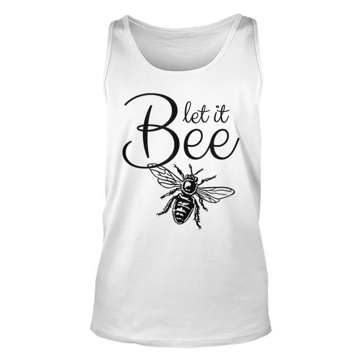 Let It Bee Black&White Bee Beekeeper  Unisex Tank Top