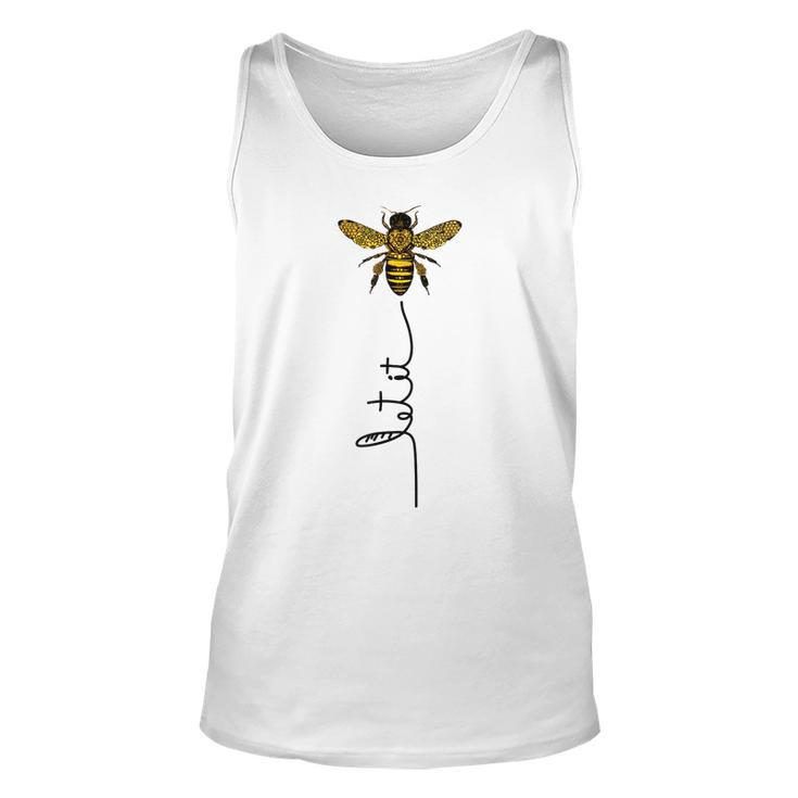 Let It Bee Hand Drawn Sweet Bees Beekeeper Line Art Girl  Unisex Tank Top