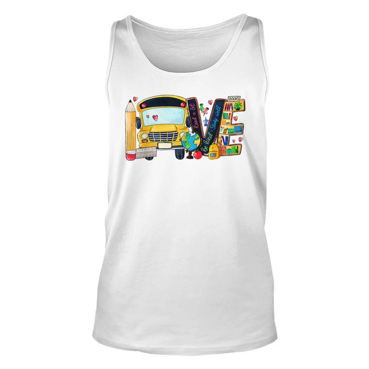 Love Back To School Bus Driver First Day Of School  Men Women Tank Top Graphic Print Unisex