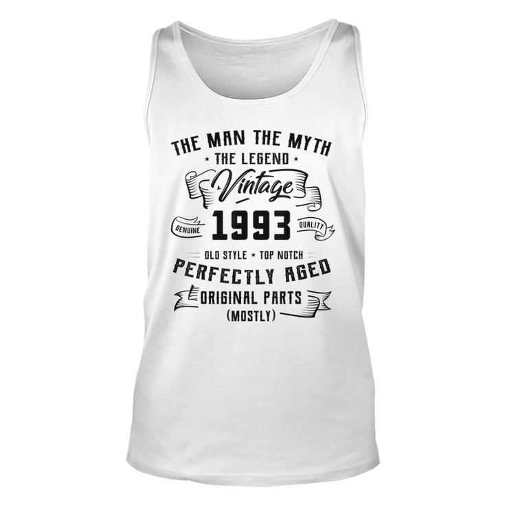 Mens Man Myth Legend 1993 29Th Birthday Gift For 29 Years Old  Men Women Tank Top Graphic Print Unisex