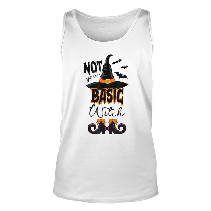 Not Your Basic Witch Halloween Costume Witch Bat  Unisex Tank Top