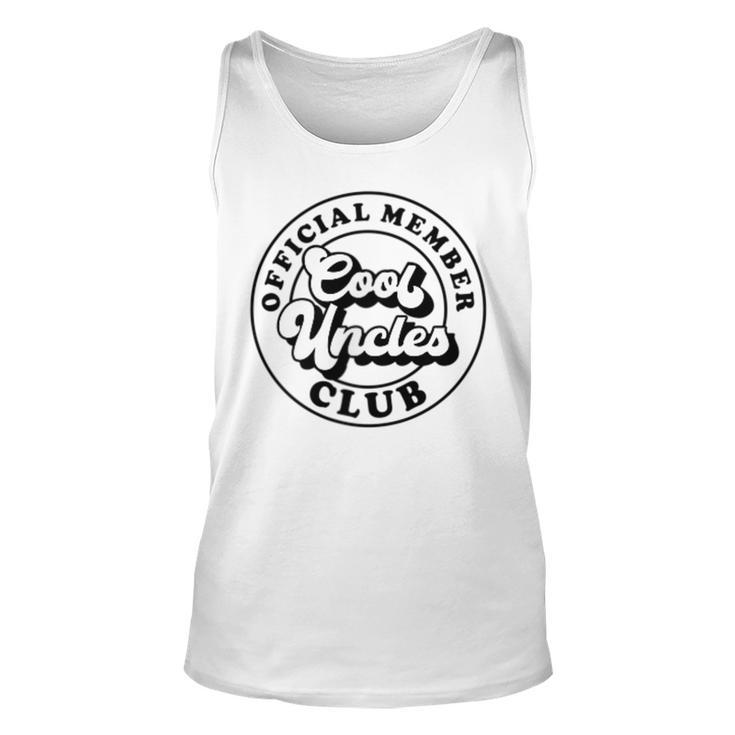Official Member Cool Uncles Club Vintage Fathers Day  Men Women Tank Top Graphic Print Unisex