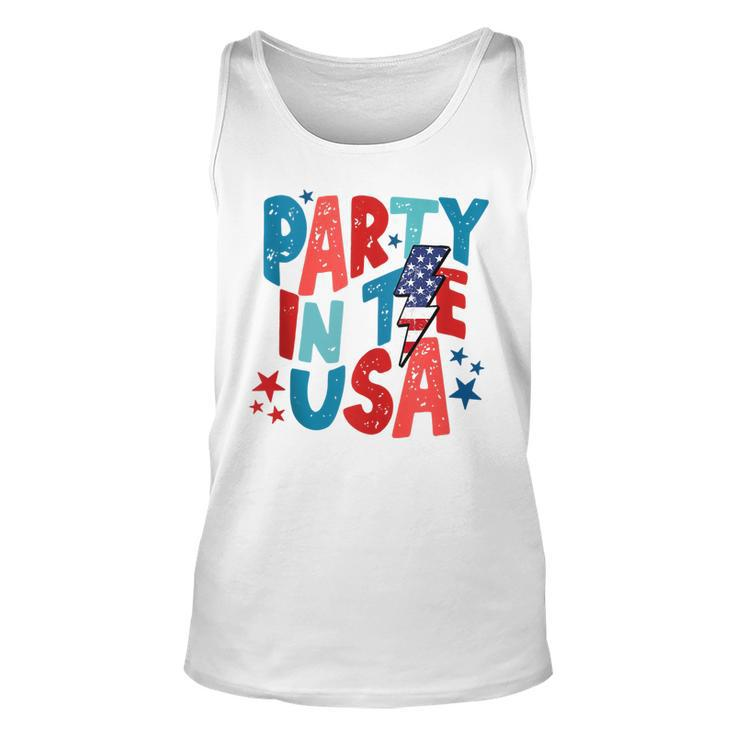 Party In The Usa Funny 4Th Of July American Flag  Unisex Tank Top