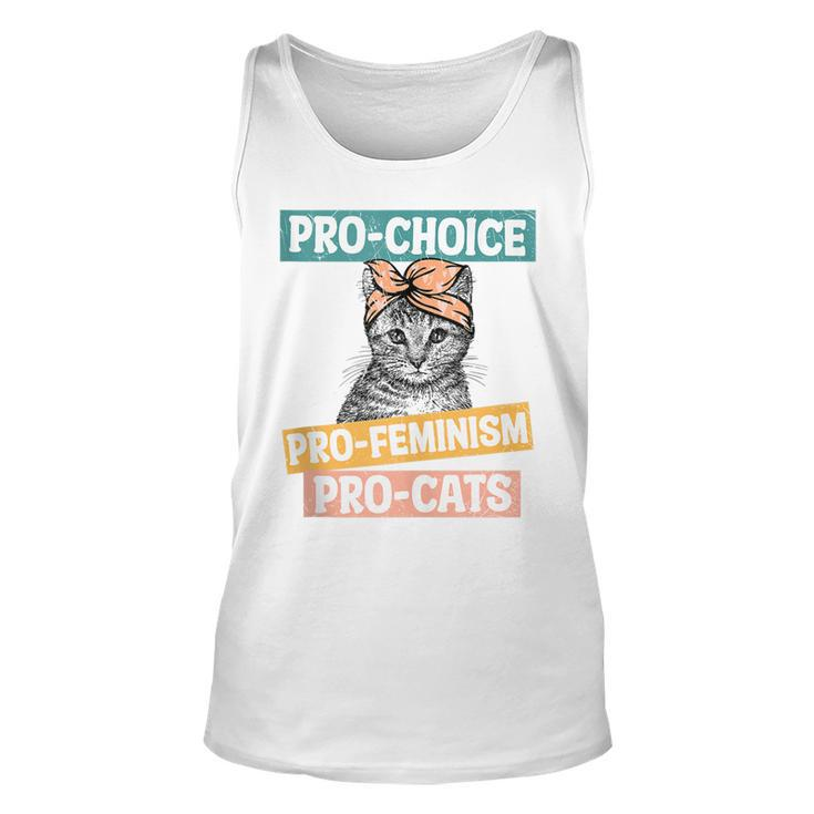 Pro Choice Pro Feminism Pro Cats Feminism Feminist  Unisex Tank Top