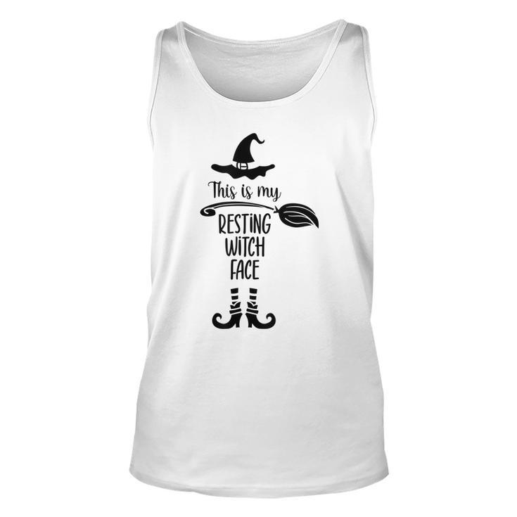 Resting Witch Face Funny Halloween Costume Trick Or Treat  Unisex Tank Top