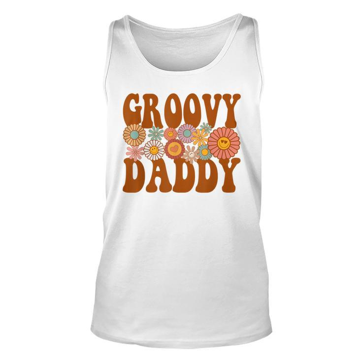 Retro Groovy Daddy Matching Family 1St Birthday Party  Men Women Tank Top Graphic Print Unisex