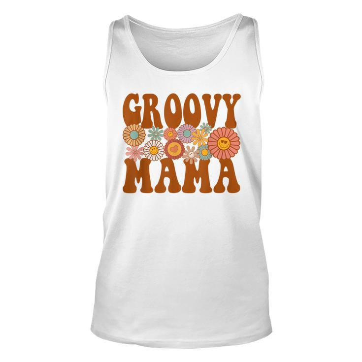 Retro Groovy Mama Matching Family 1St Birthday Party  Unisex Tank Top