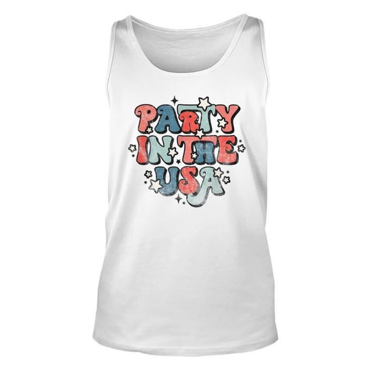 Retro Party In The Usa 4Th Of July Patriotic  Unisex Tank Top