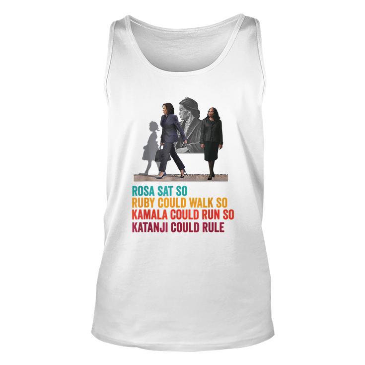 Rosa Sat Ruby Walk Kamala Run So Ketanji Could Rule Kbj Meme Unisex Tank Top