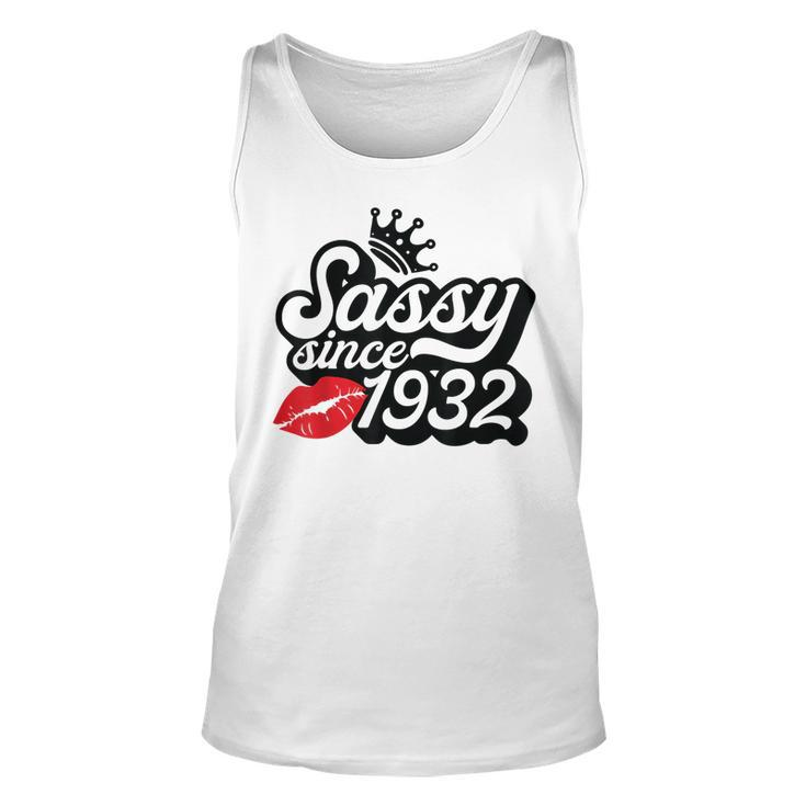 Sassy Since 1932 Fabulous 90Th Birthday Gifts Ideas For Her  Unisex Tank Top