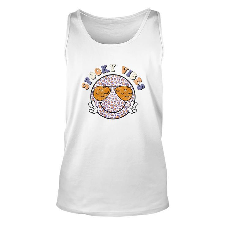 Smiley Face Thick Thights And Spooky Vibes Halloween Unisex Tank Top