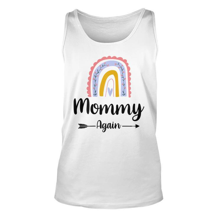 Soon To Be Mommy Again Rainbow Graphic Baby Announcement Family Unisex Tank Top