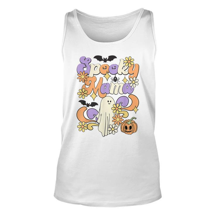 Spooky Mama Floral Ghost Boo Mom And Babe Matching Halloween  Unisex Tank Top