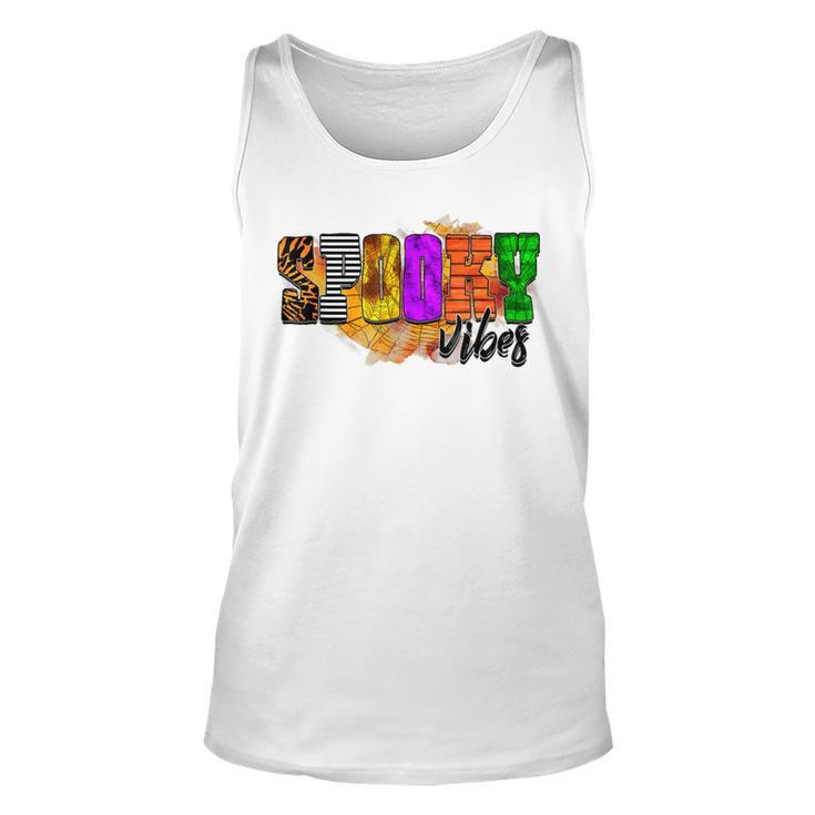 Spooky Vibes Funny Group Matching Halloween Costume  Unisex Tank Top