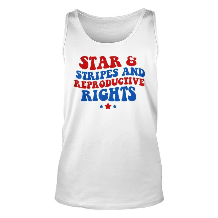 Stars Stripes Reproductive Rights 4Th Of July Groovy Women Unisex Tank Top