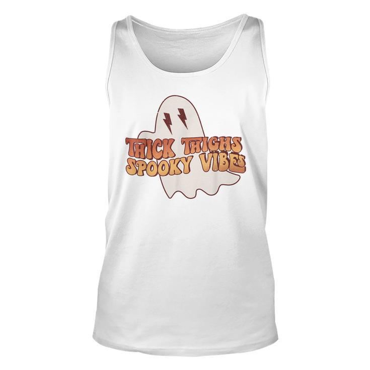 Thick Thighs Spooky Vibes Funny Happy Halloween Spooky  Unisex Tank Top