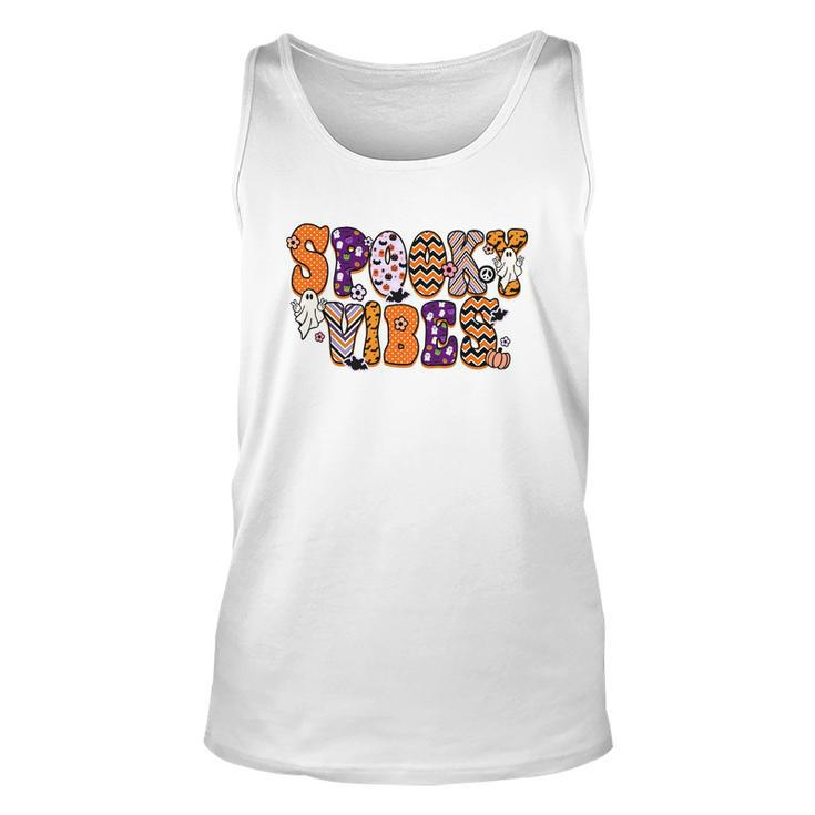Thick Thights And Spooky Vibes Boo Colorful Halloween Unisex Tank Top