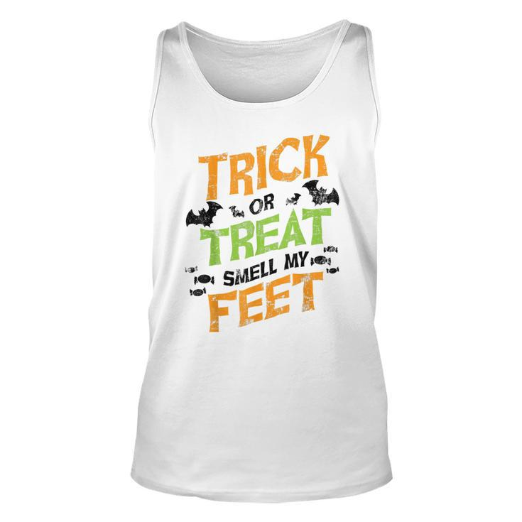 Trick Or Treat Smell My Feet  Funny Kids Halloween Gift Unisex Tank Top