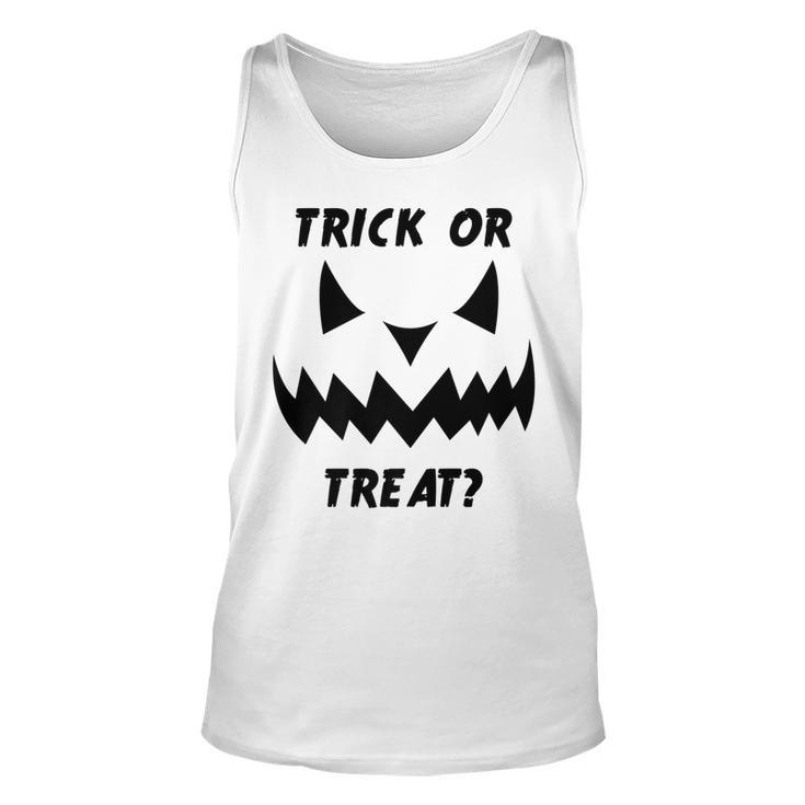 Trick Or Treat With A Jack O Lantern Pumpkin Halloween   Unisex Tank Top