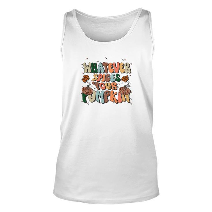 Whatever Spices Your Pumpkin Fall Men Women Tank Top Graphic Print Unisex