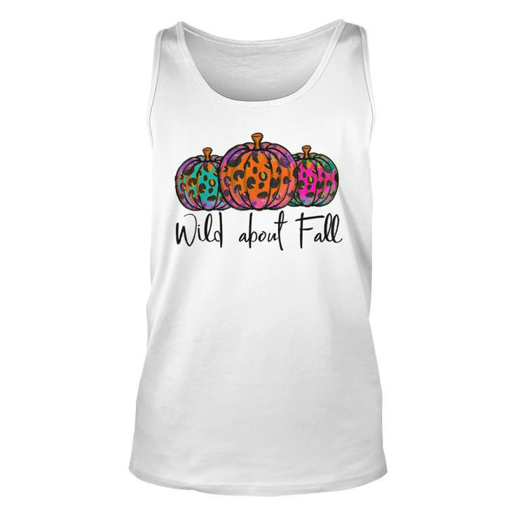 Wild About Fall Pumpkin Leopard Tie Dye Hello Autumn Season  V2 Unisex Tank Top