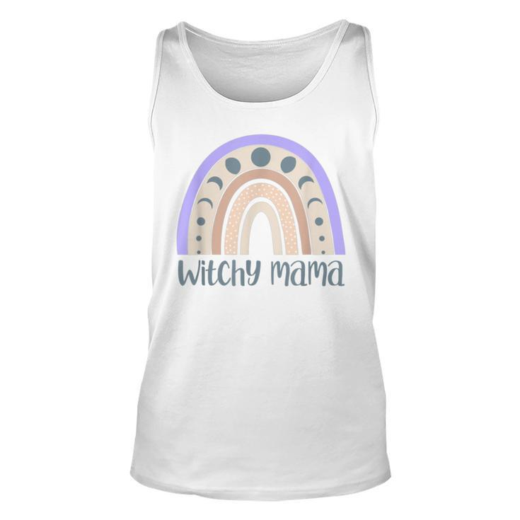 Witchy Mama Rainbow Witch Vibes Halloween Manifesting Unisex Tank Top